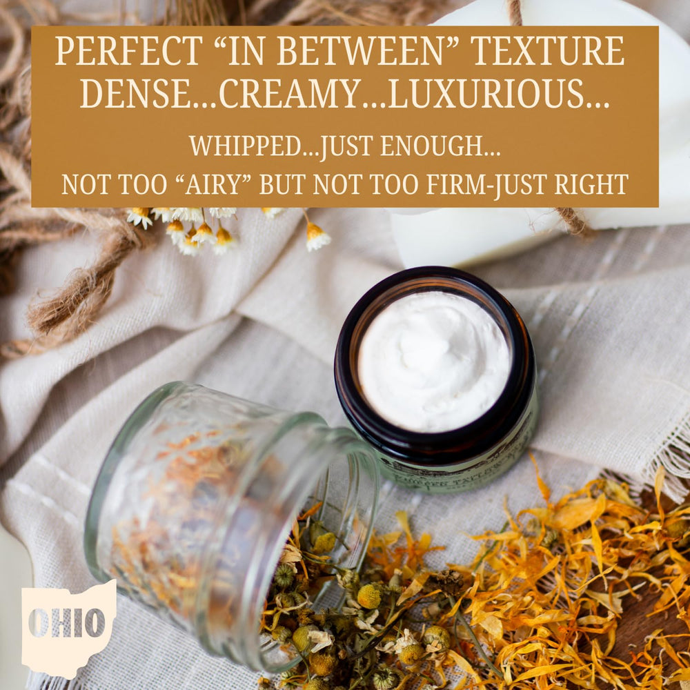 Calendula chamomile infusion in the balm for skin support.