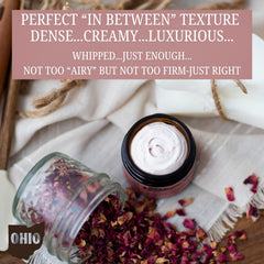 EAP ACRES rose powder accents a natural blush tone in the balm.