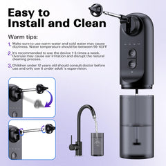 Ear Wax Removal System splash-resistant design and skin-friendly nozzle.