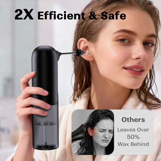 Ear Wax Removal System IPX7 waterproof design ideal for bathroom use.