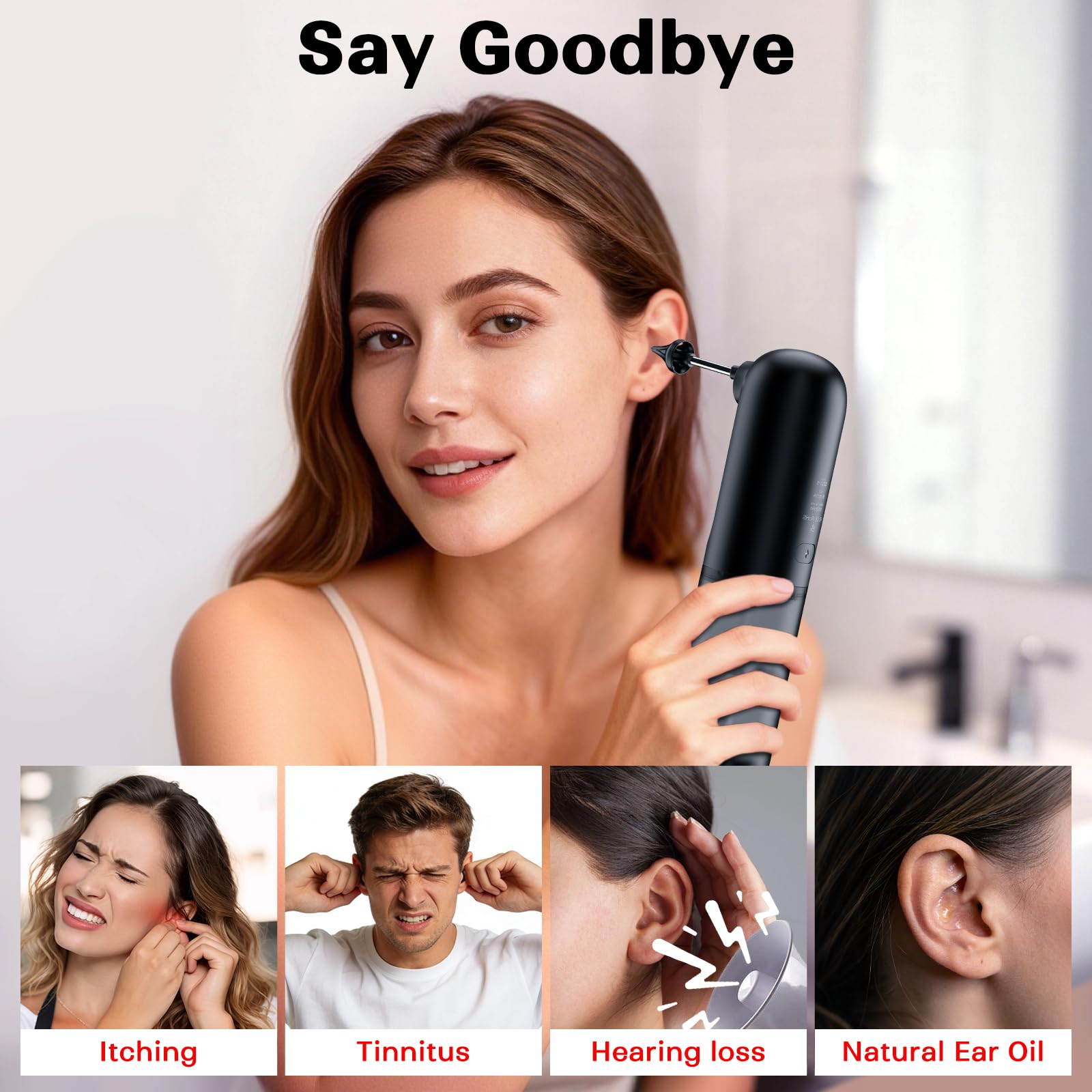 Ear Wax Removal System USB rechargeable for cordless convenience.