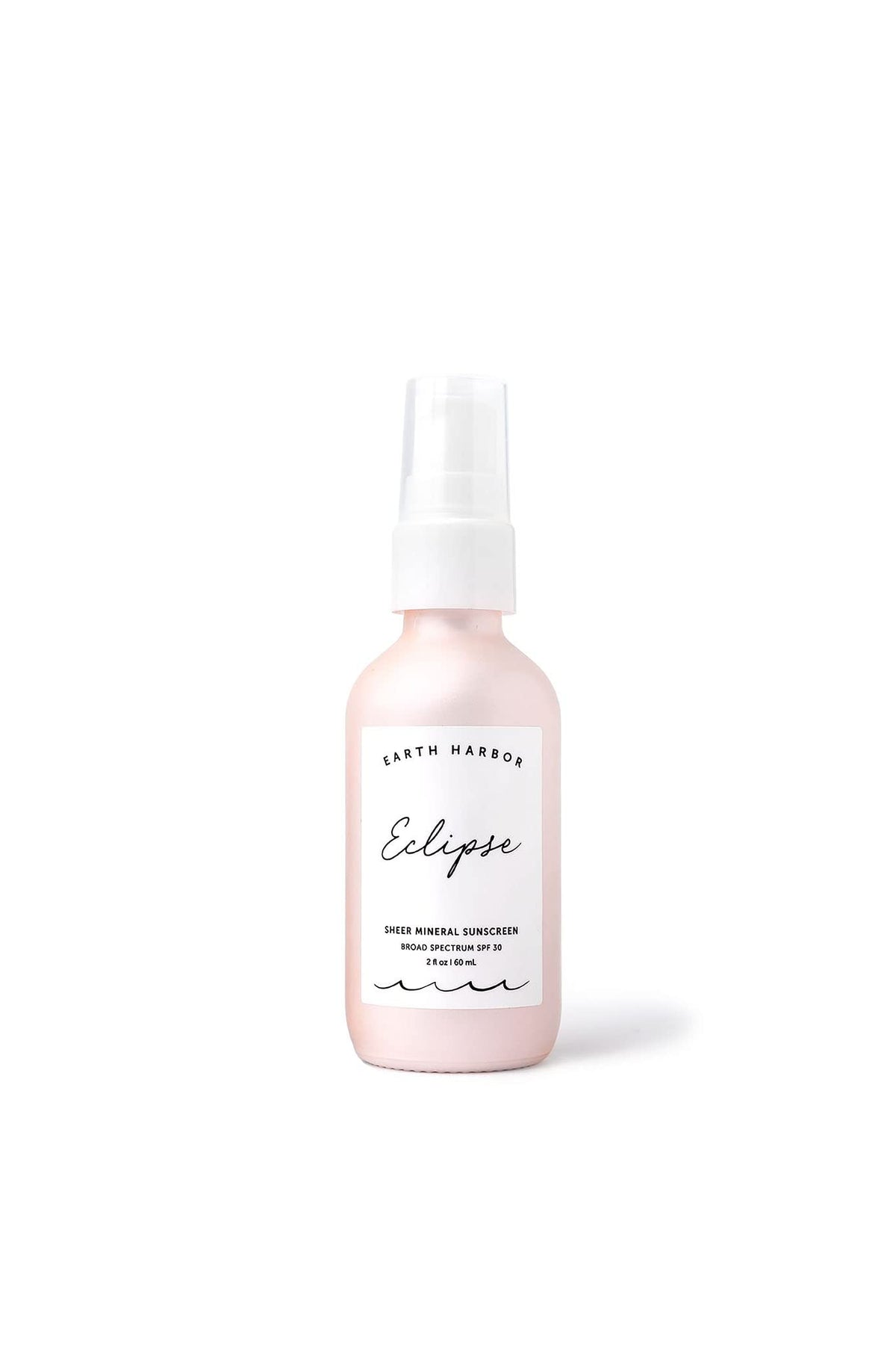 Earth Harbor Eclipse sunscreen bottle front view highlighting sheer mineral protection