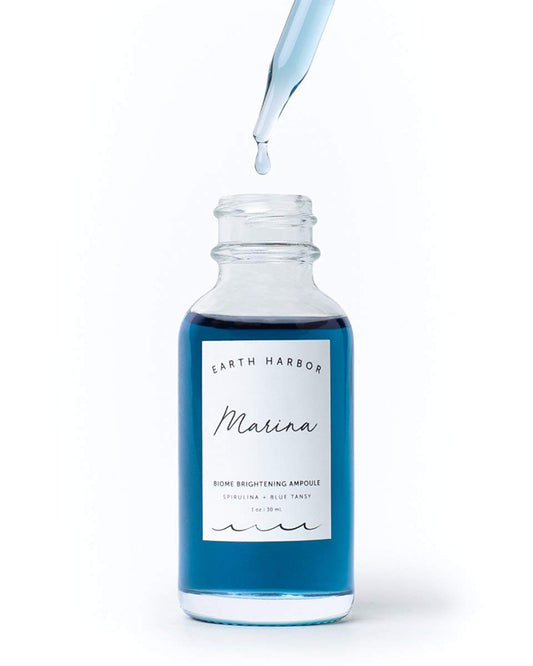 Earth Harbor Marina Biome Brightening Ampoule dropper enabling precise application
