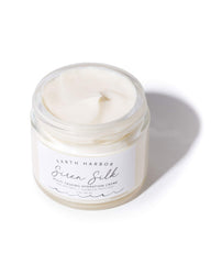 Earth Harbor Siren Silk jar packaging with vegan formula for nourished skin