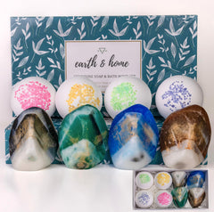 Earth & Home gemstone soap green jade with cedarwood bergamot scent for refreshing skin