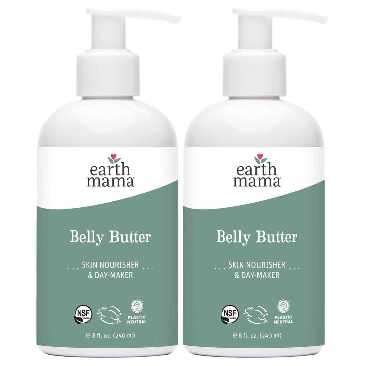 Earth Mama Belly Butter bottle for fragrance-free daily hydration.