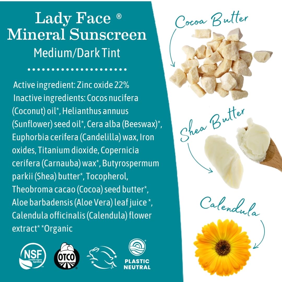 Earth Mama Lady Face reef-friendly, chemical-free sunscreen for families.