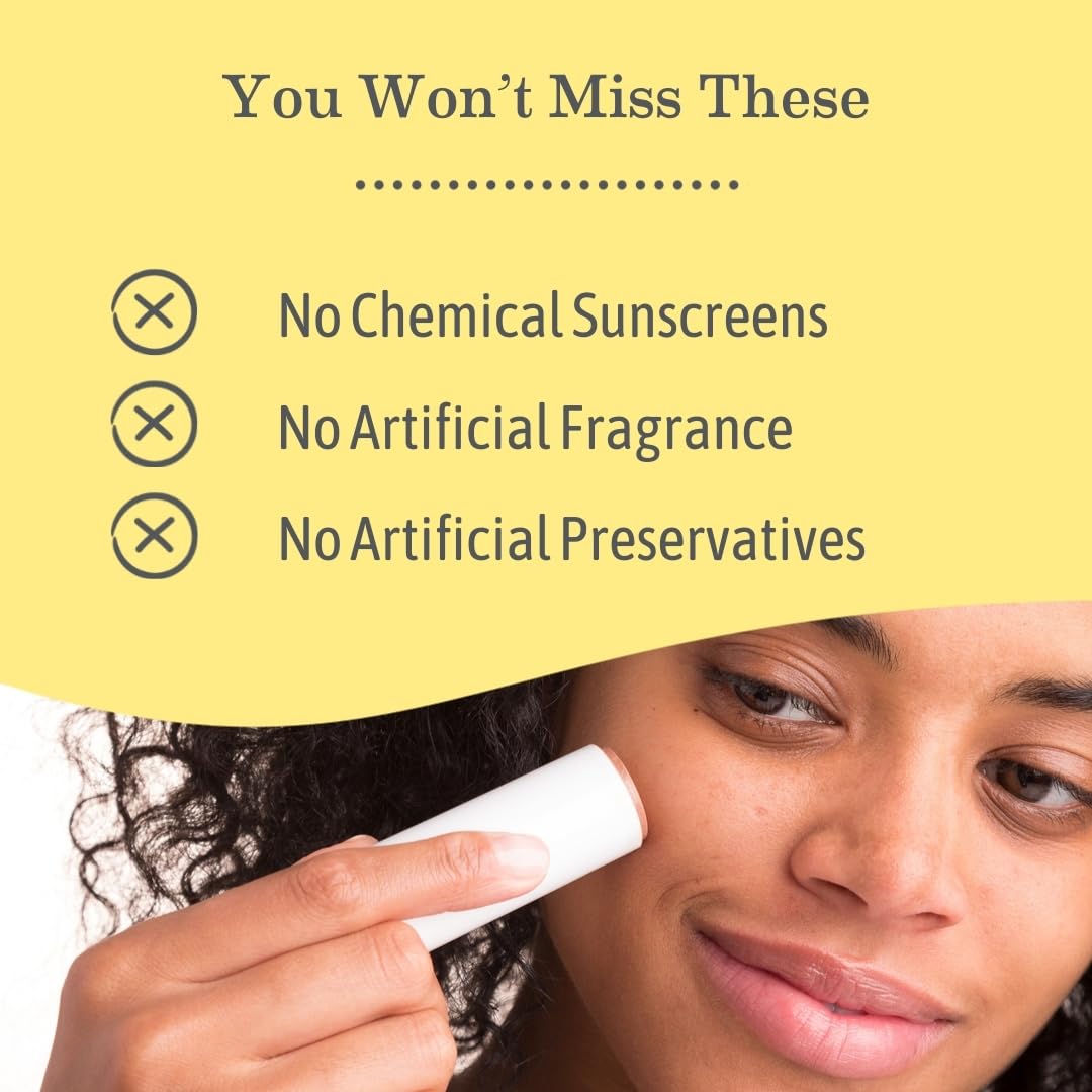 Earth Mama Lady Face SPF 40 mineral coverage on skin tone.