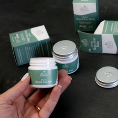 Earth Mama Organic Skin Scar Balm application demonstrates smooth, even coverage.