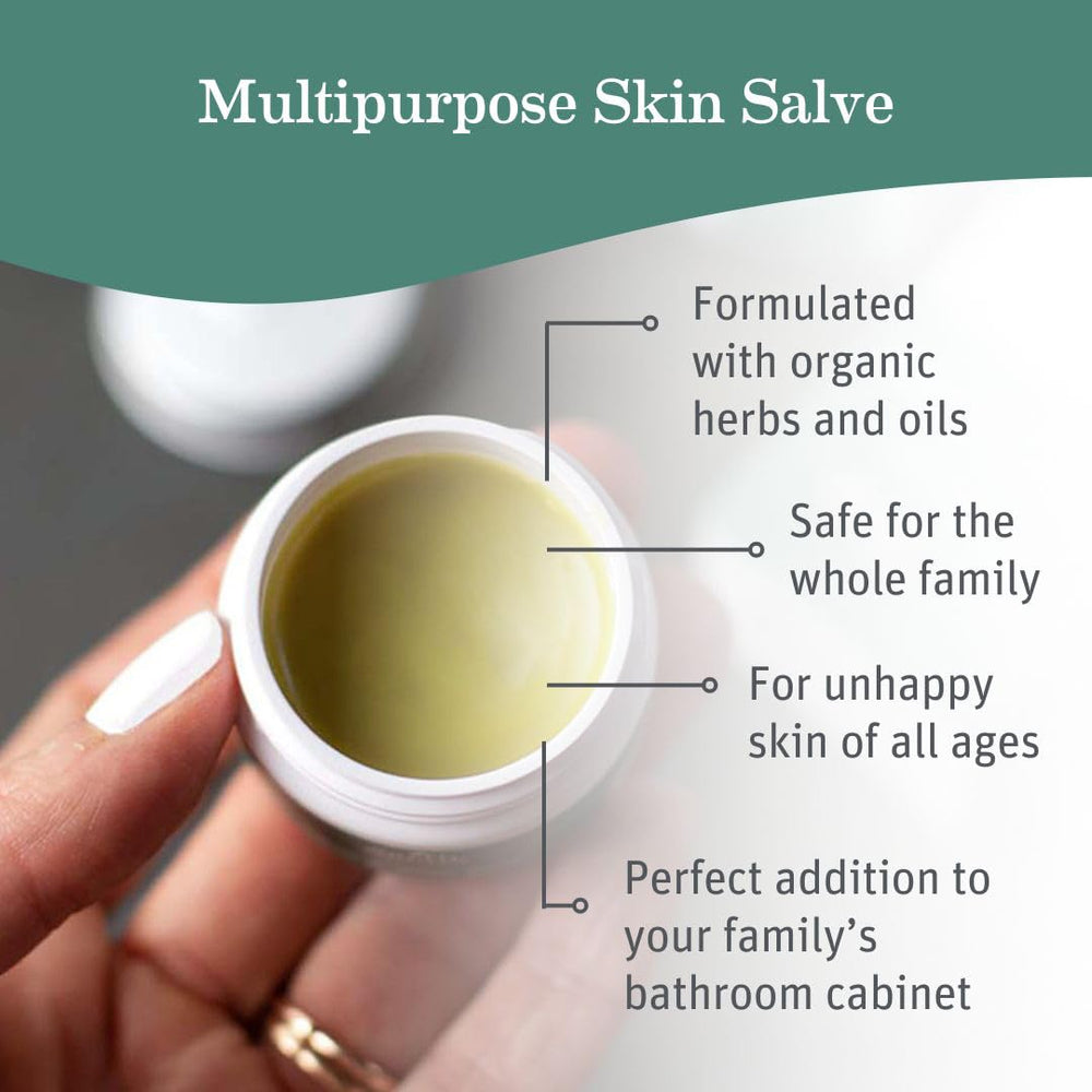 Earth Mama Organic Skin Scar Balm jar ready for quick relief during daily stretch mark care.