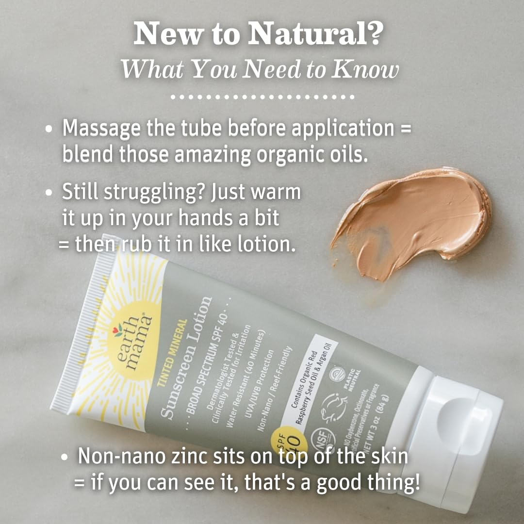 Earth Mama water-resistant sunscreen stays put during swimming or sweating