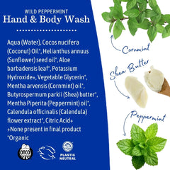 Earth Mama Wild Peppermint rich foamy lather forms on the skin