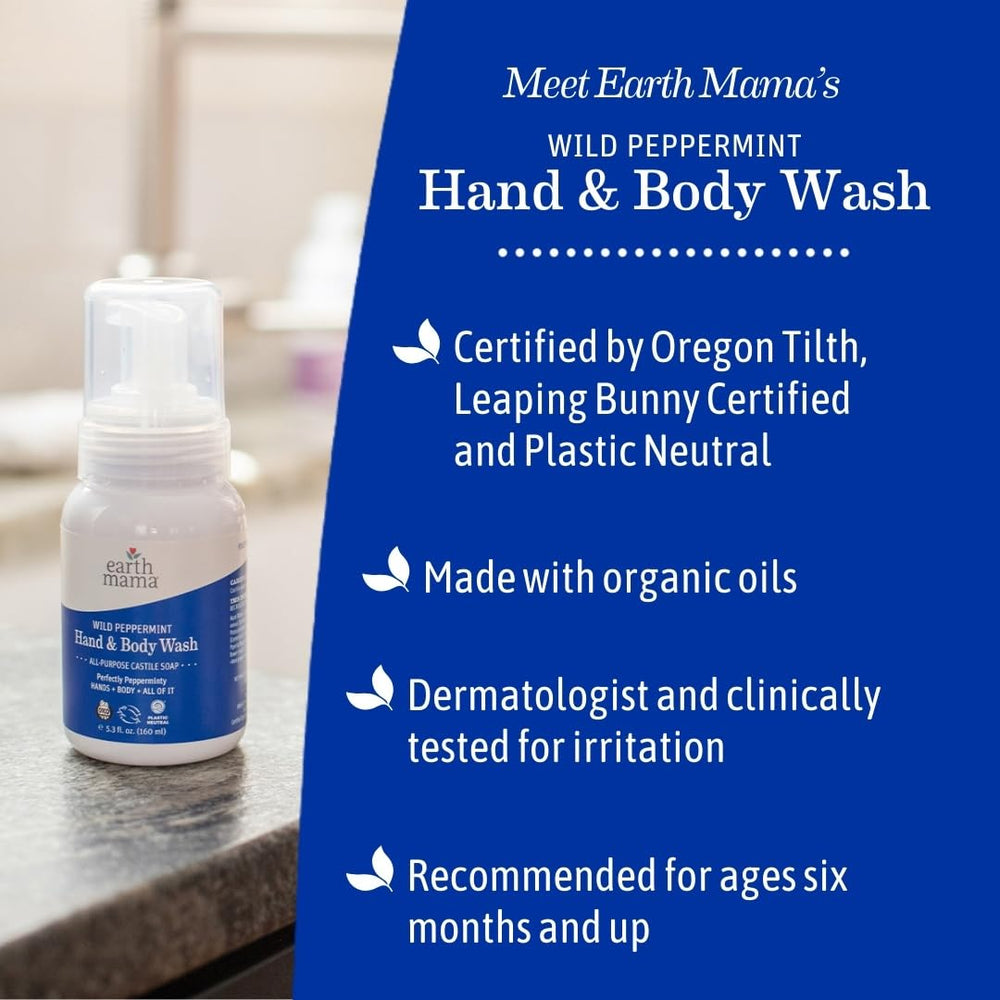 Earth Mama Wild Peppermint safe for sensitive skin and family use