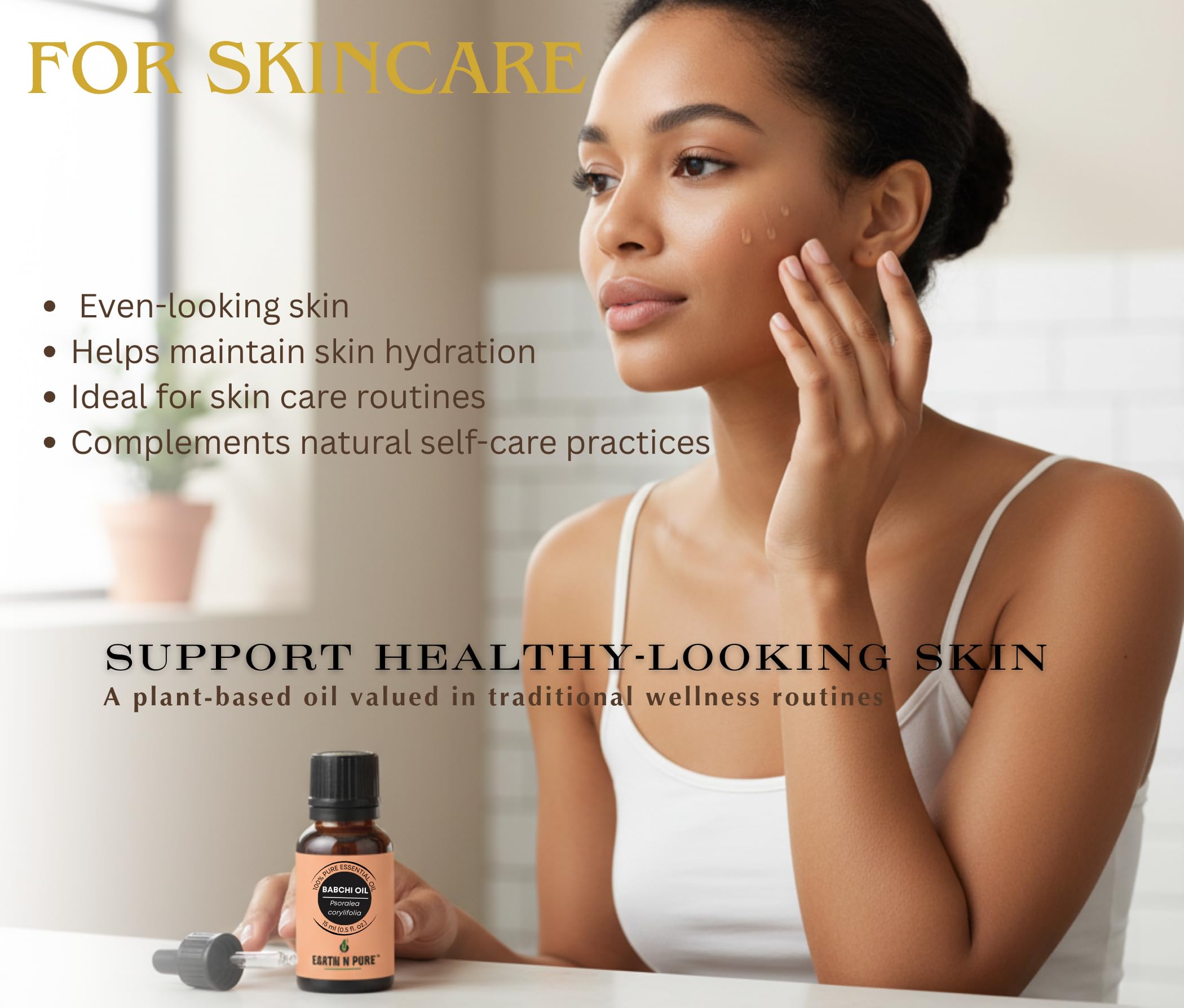 Earth N Pure Babchi Oil with carrier oil for body massage.