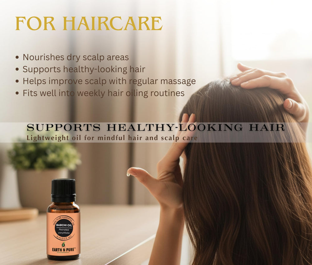 Earth N Pure Babchi Oil for cuticle softening routine.