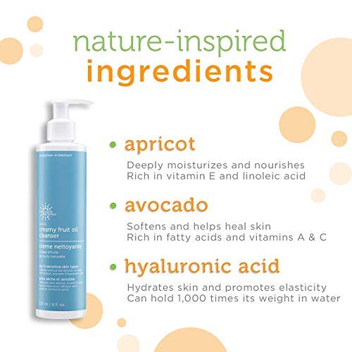 Close-up of Earth Science A-D-E Cleanser texture highlighting creamy consistency.