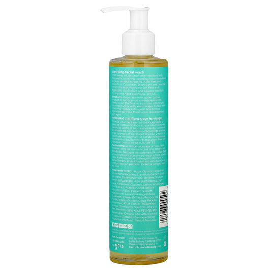 Earth Science Clarifying Facial Wash lather on hands for gentle cleansing.