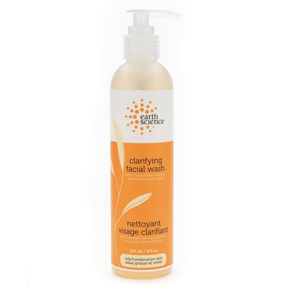 Earth Science Facial Wash Clarify bottle provides a gentle daily cleanse for refreshed skin