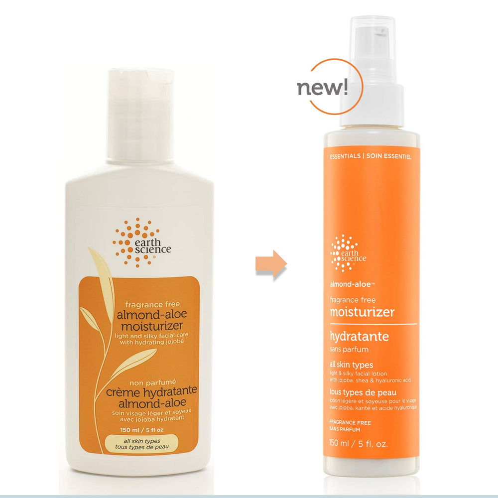 Hands applying Earth Science Fragrance-Free Almond-Aloe Moisturizer for daily use