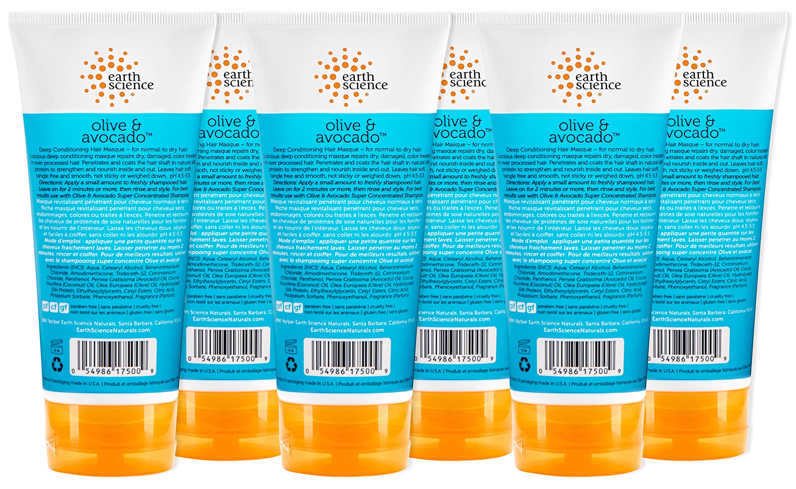 Earth Science Olive and Avocado Masque application demonstrates smoothing and detangling in hair
