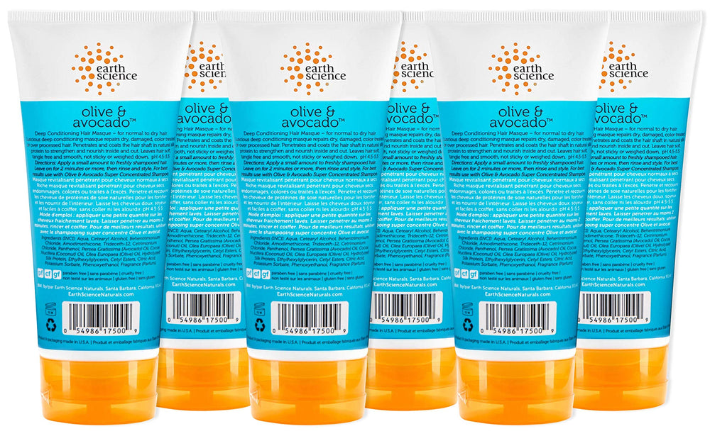 Earth Science Olive and Avocado Masque application demonstrates smoothing and detangling in hair