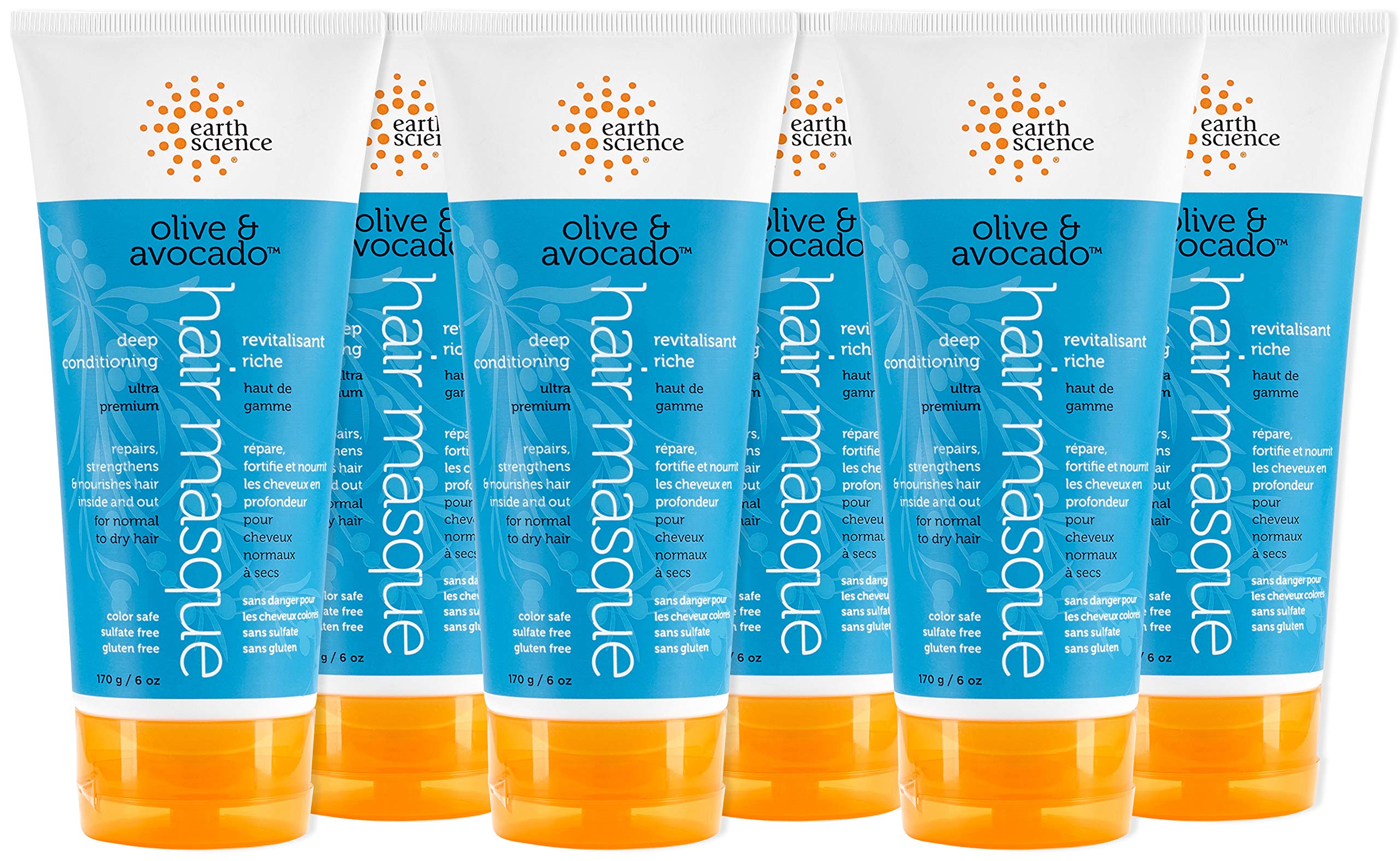 Earth Science Olive and Avocado Masque packshot shows nourishing conditioning for dry hair