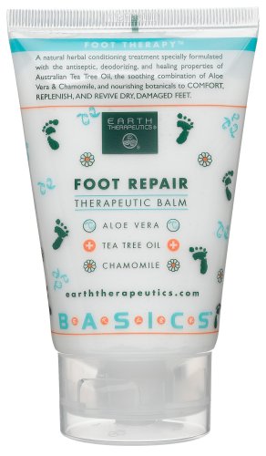 Earth Therapeutics Foot Repair Balm 4oz tube for quick hydration and softening rough feet.