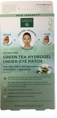 Earth Therapeutics collagen hydrogel under-eye patches close-up showing soothing, refreshed appearance.