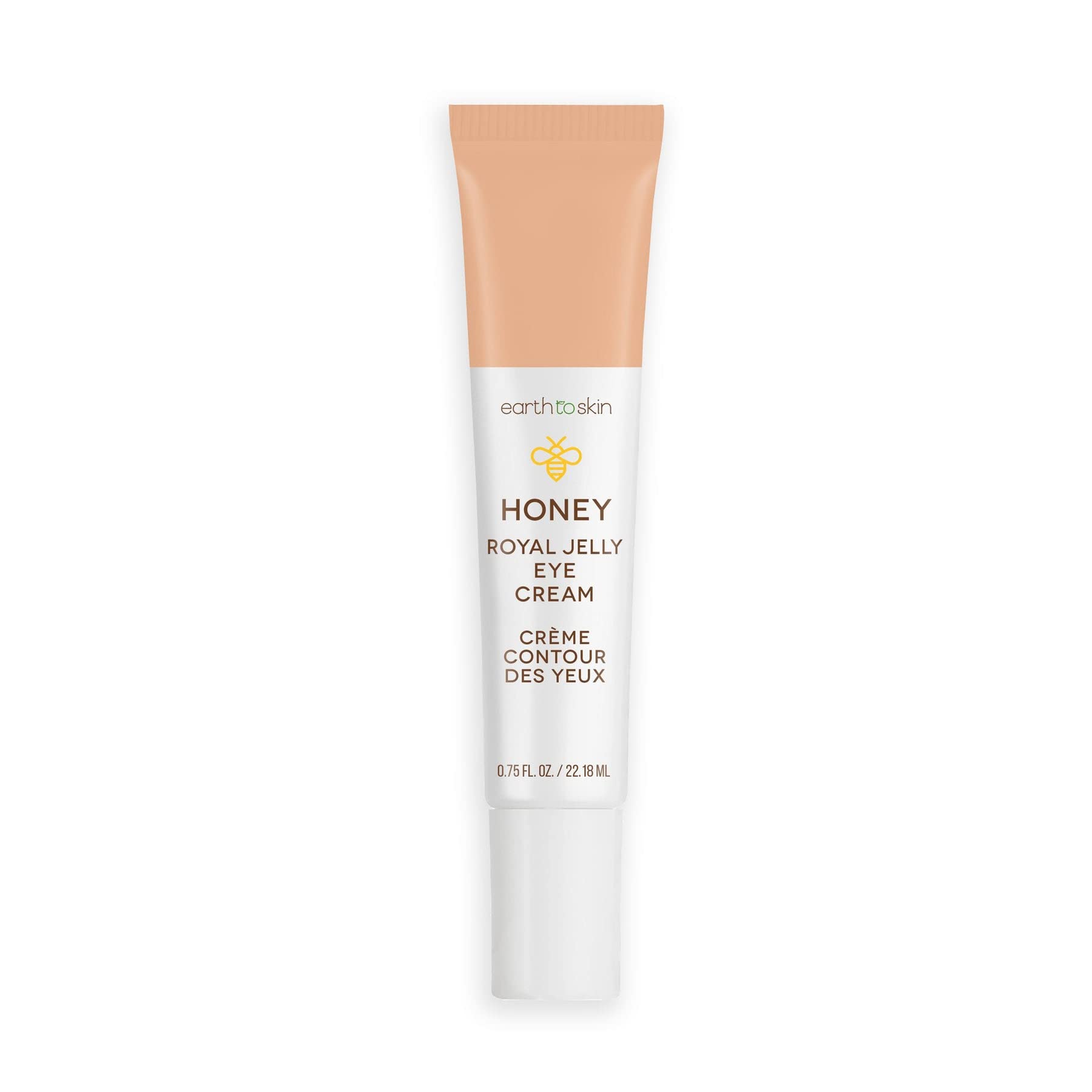 Earth To Skin Honey Royal Jelly Eye Cream bottle delivering soothing hydration around the eyes.