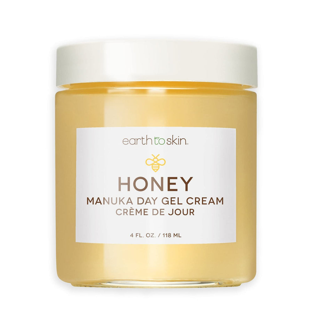 Earth To Skin Honey Manuka Day Gel Cream bottle with pump for easy daily use.