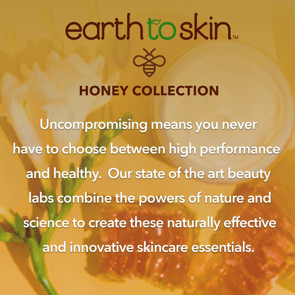 Earth To Skin Honey Manuka Night Cream packaging emphasizes clean, nature-inspired ingredients.