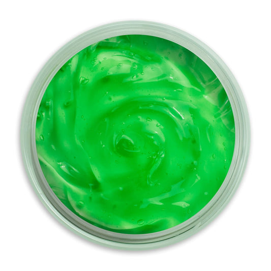 Earth To Skin Super Greens Cucumber Jelly Mask applied on the face for a cooling refresh