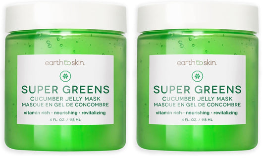 Earth To Skin Super Greens Cucumber Jelly Mask front packaging view highlighting hydration benefits