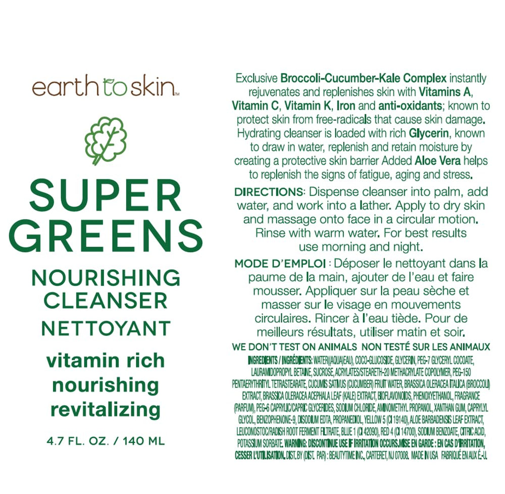 Earth To Skin Super Greens pack with two bottles offers value