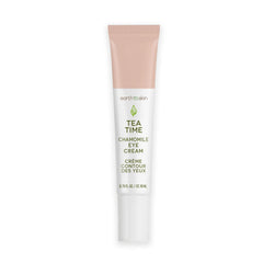 Earth To Skin Tea Time Chamomile Eye Cream tube close-up showing lightweight hydration.