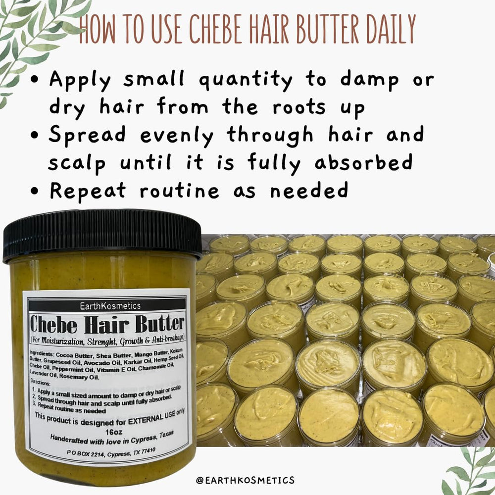earthKosmetics Chebe Butter swirls into a creamy texture for easy spread