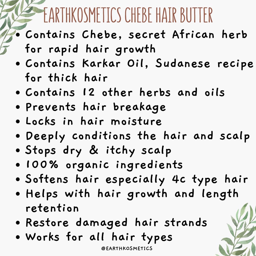earthKosmetics Chebe oil blend rich nourishment for scalp and hair