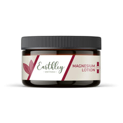 Earthley Wellness Magnesium Lotion bottle ready for nightly relaxation.