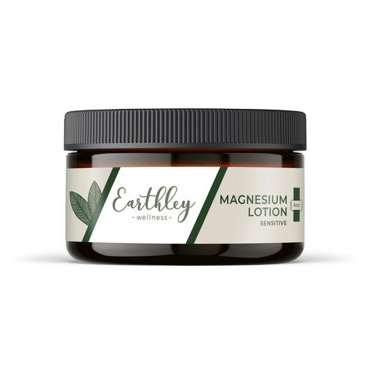 Earthley Wellness Magnesium Lotion bottle for a soothing bedtime routine