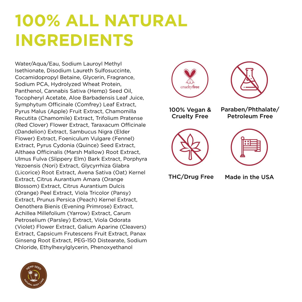 Earthly Body chamomile soothes skin for calm, comfortable use.