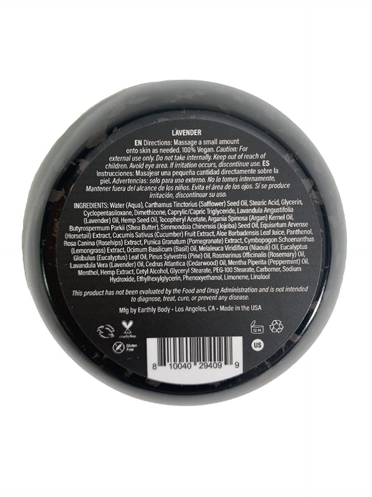 Earthly Body cream being applied to forearm for fast absorption.