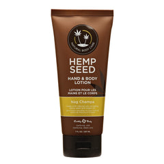 Earthly Body Hemp Seed Lotion application-glide for quick hydration.