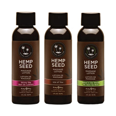 Earthly Body Hemp Seed Massage Lotion Isle of You bottle with smooth glide