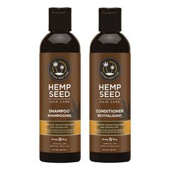 Earthly Body Hemp Seed Shampoo bottle showing sulfate-free daily cleansing