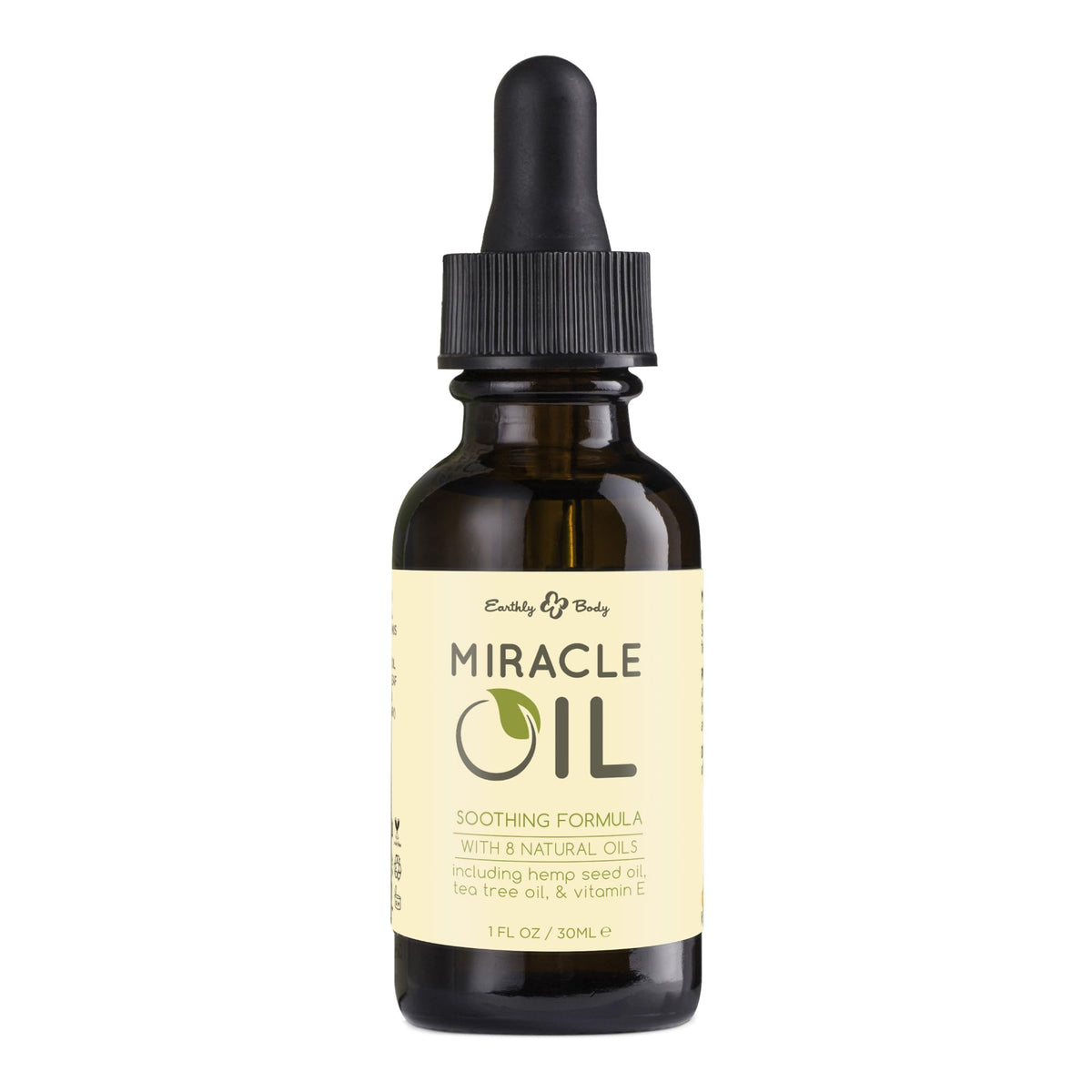 Earthly Body Miracle Oil bottle 1oz for moisturizing skin