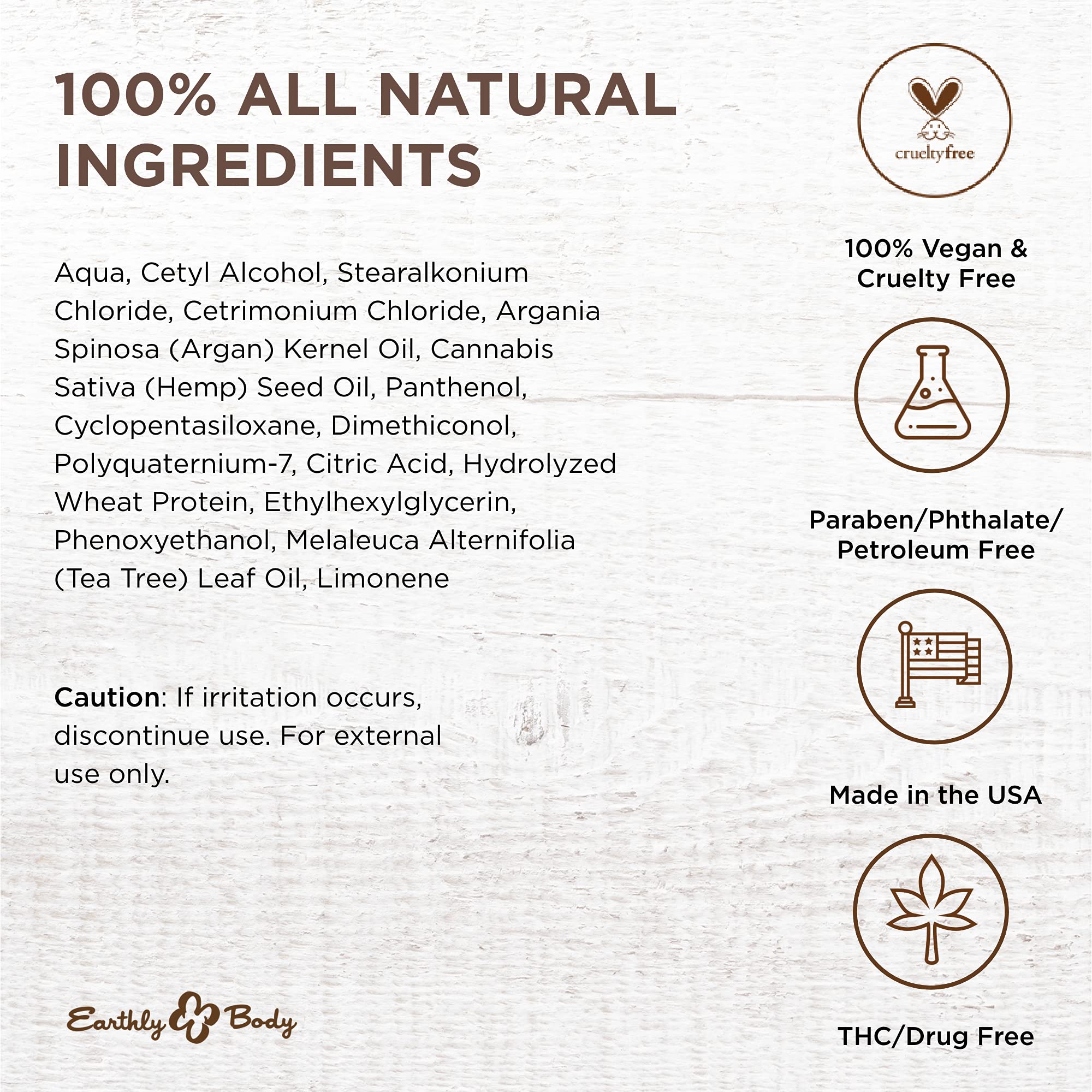 Earthly Body Miracle Oil Shave Cream hemp seed oil bottle promotes skin moisture during shaving.