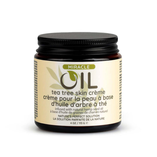 Earthly Body Miracle Oil Tea Tree Creme bottle front showcasing vegan nourishment