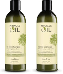 Earthly Body Miracle Oil Tea Tree Shampoo bottle front for gentle daily cleansing