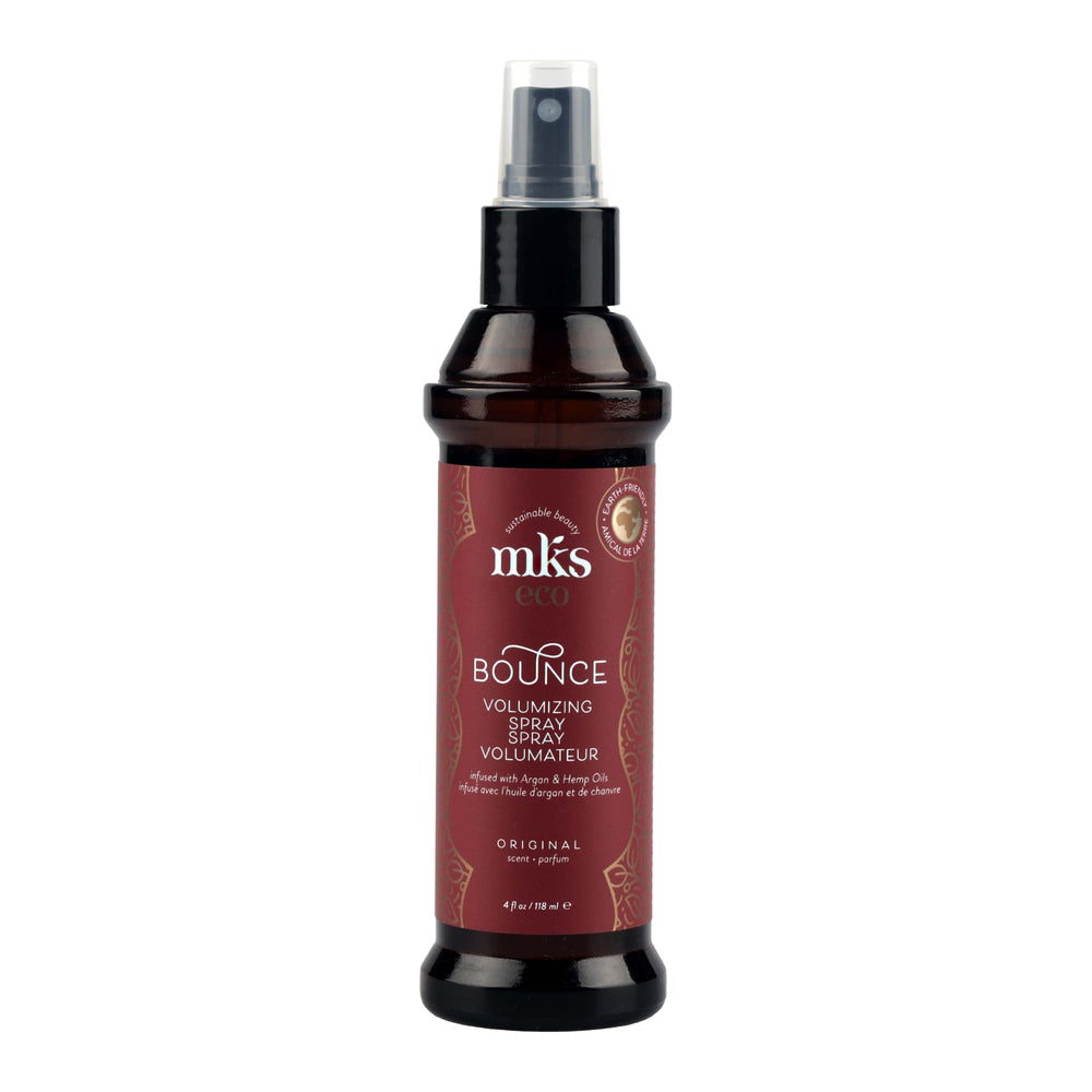Earthly Body MKS Eco Bounce bottle front showcases alcohol-free lift and movement.