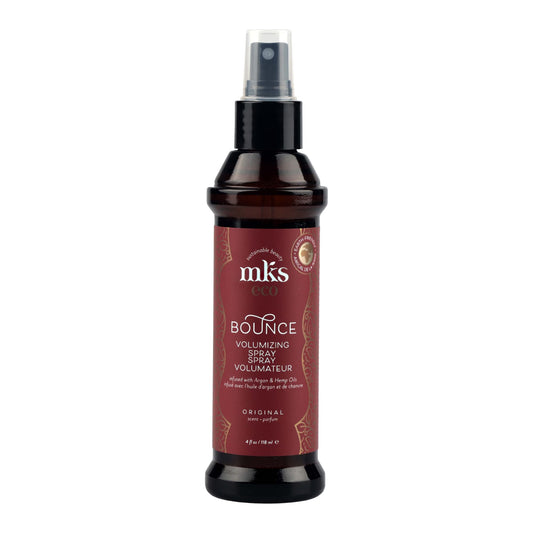 Earthly Body MKS Eco Bounce bottle front showcases alcohol-free lift and movement.